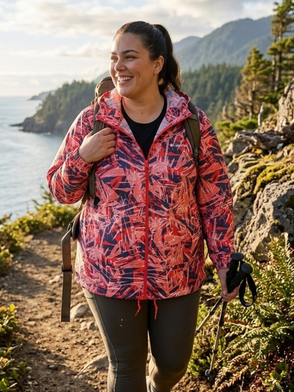 Columbia Geometric Jacket Red Multi XXL